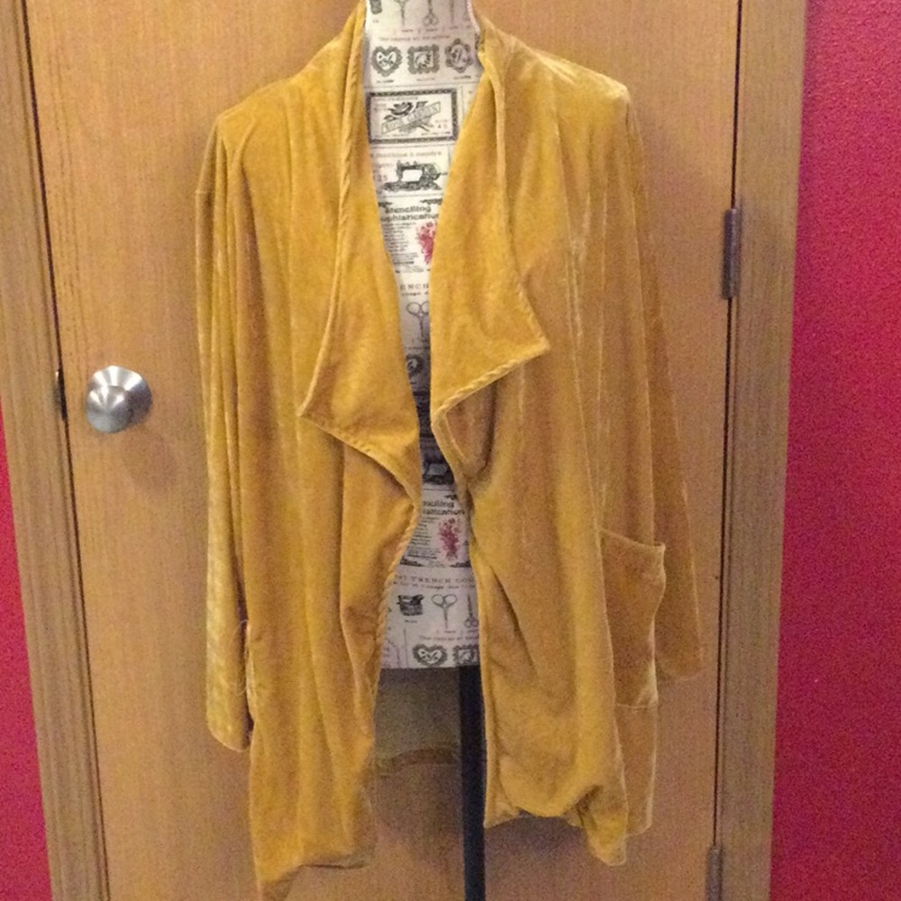 Gold Velvet Blazer